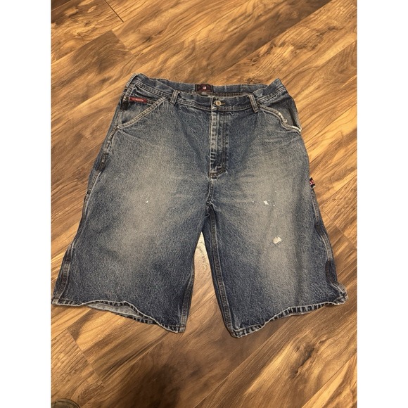 US Polo Assn. Other - VINTAGE US Polo ASSN Jorts Mens 36 Blue Baggy Carpenter Skater Rap Hip Hop USPA